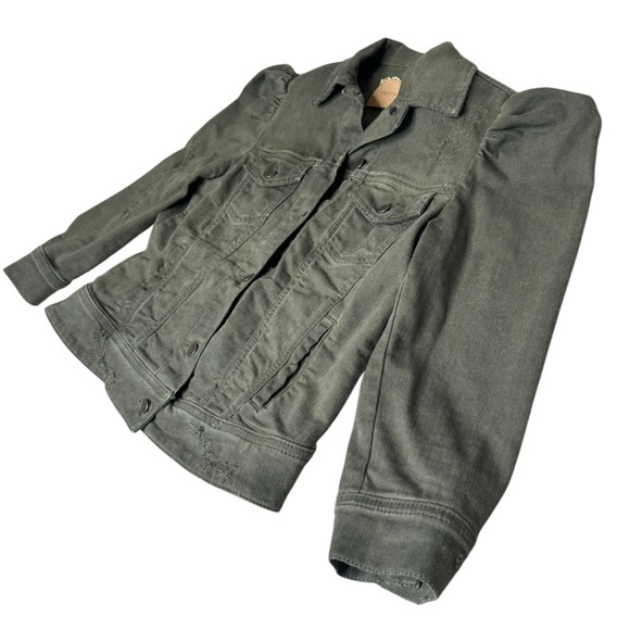 RETROFETE Ada Denim Jacket Army Green Size S - Picture 7 of 10